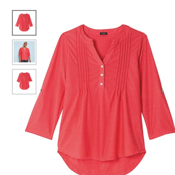 Avon Tops - Swiss Dot Top with Pintucks